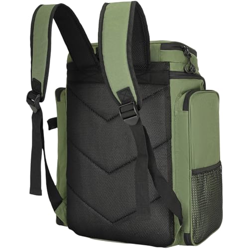永久 900D ポリスター釣りバックパックタックル収納とロッド所有者用の複数のコンパートメント付き釣り用品収納パック