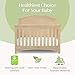 Delta Children Simmons Kids SlumberTime Emma 4-in-1 Convertible Baby Crib N More - Greenguard Gold Certified, Natural Sandstone