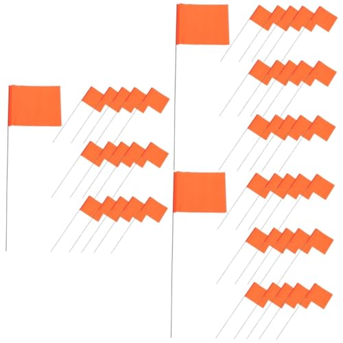 Drapeaux de marquage orange 150 pièces pour jardin et chantier
