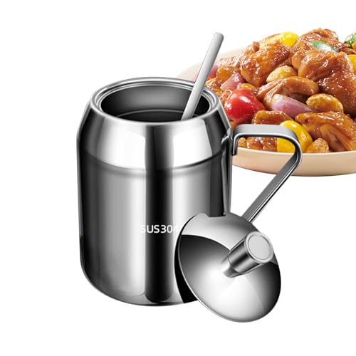 Botes Para Encimera De Cocina - Organizador De Especias De Acero Inoxidable | Tarro Soporte de Sal de Cocina - para Ghee Cereales Alimentos Secos Frutos Secos Hogar