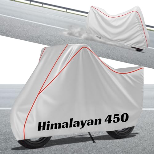 Image of Stylish Water Resistant Bike Body Cover Compatible with Himalayan 450 & All Models | UV Protection, Dustproof, Heat Resistant, Two Wheeler | New All Weather Protection, Dust & Rain