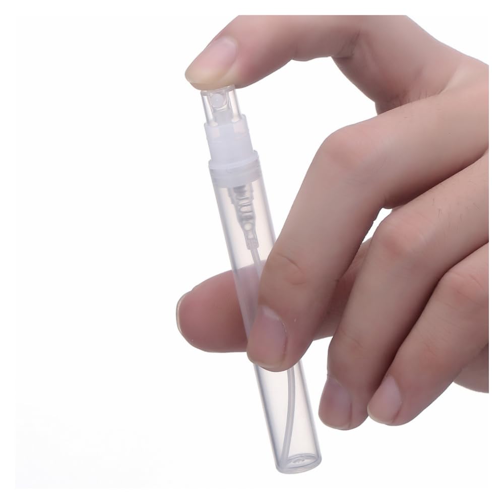 100 botellas de spray transparentes de 5 ml, paquete pequeño de cosméticos, atomizador, botellas de perfume, recipiente atomizador, para spray líquido