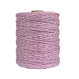 Natural Cotton Raffia Hat & Bag Yarn - Light Purple, Rayon Raffia, 280 Meters/306 Yards
