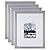 Egofine 11x14 Picture Frames, 4 Pack Display Pictures 5x7/8x10 with Mat or 11x14 Without Mat Made of Solid Wood for Table Top Display and Wall Mounting Photo Frame, Light Gray