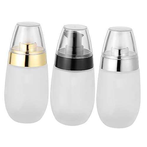 OUNONA 3個 化粧品用ポンプボトル 携帯用詰替え容器 軽量耐久製 漏れ防止設計 化粧水 乳液 シャンプー対応 ケア メイクアップ用