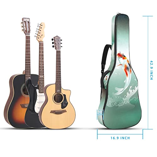Hondank Housse imperméable pour guitare acoustique avec double bandoulière et poche Motif bateau et coucher de soleil… - Les Beatles, Paul McCartney, John Lennon, RIngo Starr, George Harrison Hondank Housse imperméable pour guitare acoustique avec double bandoulière et poche Motif bateau et coucher de soleil… – Image 6