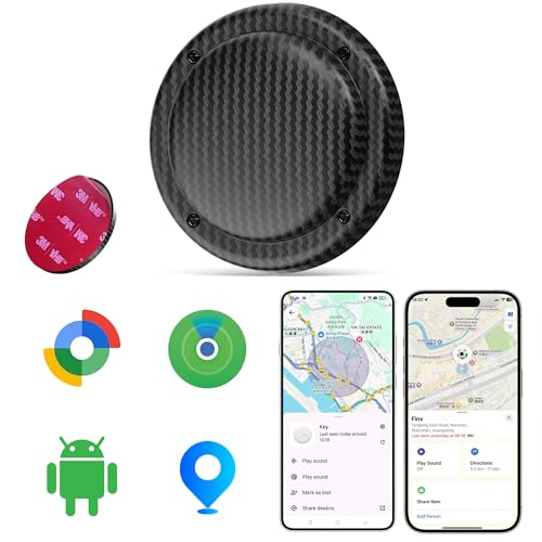 MiLi 3M Klebe-Tracker-Tag Dual-System (iOS/Android) Bluetooth-Tracker zum Aufkleben kompatibel mit Apple Wo ist? und Google Mein Gerät Finden App Finder für Skier Fahrrad Roller Skateboard