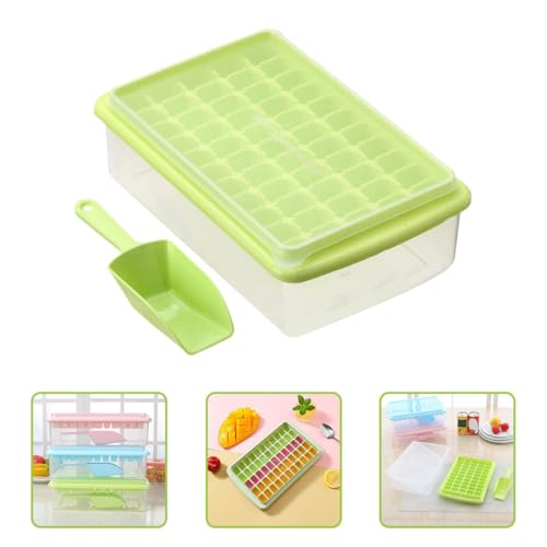 Molde para cubos de hielo plástico con tapa y cuchara miniatura 5