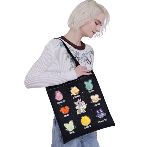 Bolso tote de música K-pop, regalo para fanáticos de álbumes coreanos, bolso de hombro con letras de álbumes de boy bands coreanas miniatura 4