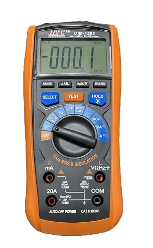 Image of HTC DIM 1503 Digital Handheld 1000 V Insulation Tester with AC /DC True RMS Multimeter By Skyking 