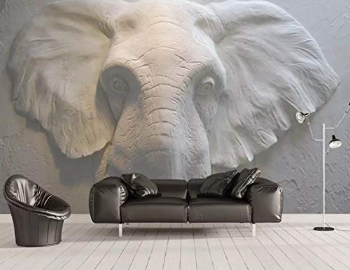 Thailand 3D-Papier Wandmalerei Elefant Wanddekoration 3D-Tier-Tapete Wandmalerei Yoga Hintergrund 3D-Foto-Wand 3d Tapete Vlies Effekt TV Die Fototapete Wandbild Wohnzimmer Schlafzimmer-200cm×140cm