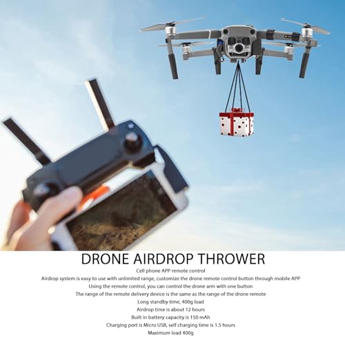Système de Largage de Drone pour Mavic 2 Pro Zoom, Léger et Sûr, Transport de Utile, Libération de Chute pour Ligne de Pêche, Libération D'appât, Sauvetage de Mariage