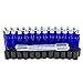 24 Glass Cobalt Blue Essential Oils Roller Bottles Refillable 10 ml Roll On Perfume/Aromatherapy/Organic Beauty Bottles with Stainless Steel Roller Balls & Cap, with 3-3 ml Droppers