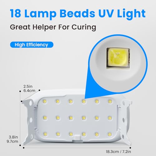 Bsrezn 200g UV Resin Kit with Upgraded Light 18 Beads, Crystal Clear Solar Activated UV Epoxy Resin for Jewelry Making (100g x 2)