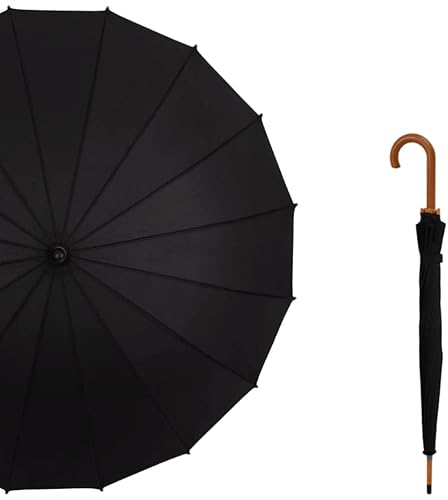 VCADEN Parapluie Anti Vent Parapluie de Golf avec poignée en J, Ouverture Automatique, Coupe-Vent, 40 Pouces, Classique, ventilé, Pluie et Vent Parapluies(B)
