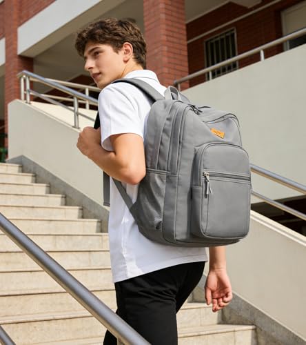 Image of abshoo Classical Basic Womens Travel Backpack For College Men Water Resistant Bookbag (Grey)