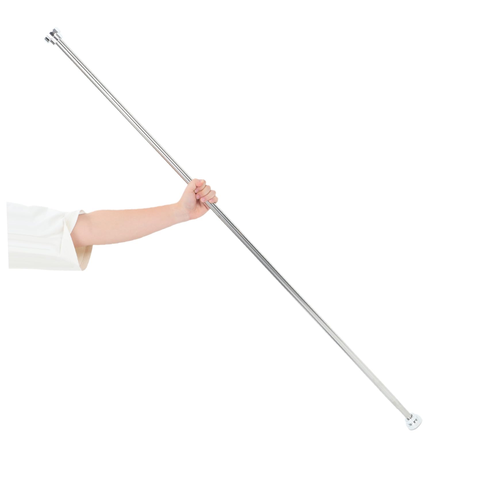 Tringle à Rideau de Bain Extensible 155-260cm en Acier Inoxydable