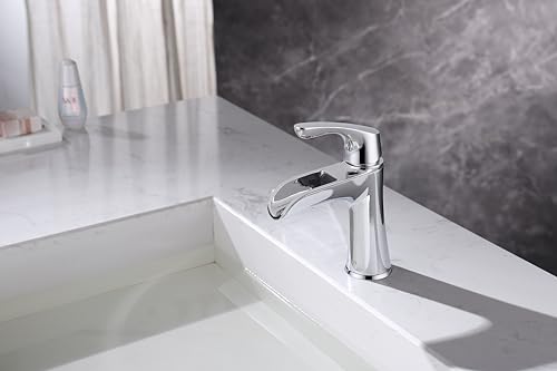 Robinet de salle de bain à un trou unique pour vasque de suite parentale - 3