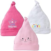 New Born Baby Stylish Cotton Round Cap/Hat for Baby Boys & Girls | Newborn Infant Unisex Summer & Winter Cotton Cap for Babies Toddlers Boys Girls (6 Months, Pink)
