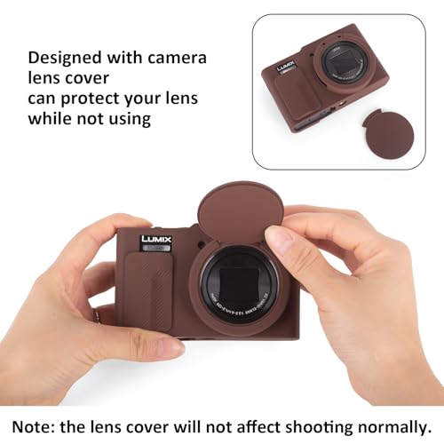 Funda de silicona para cámara Panasonic Lumix ZS99 Coffee miniatura 4