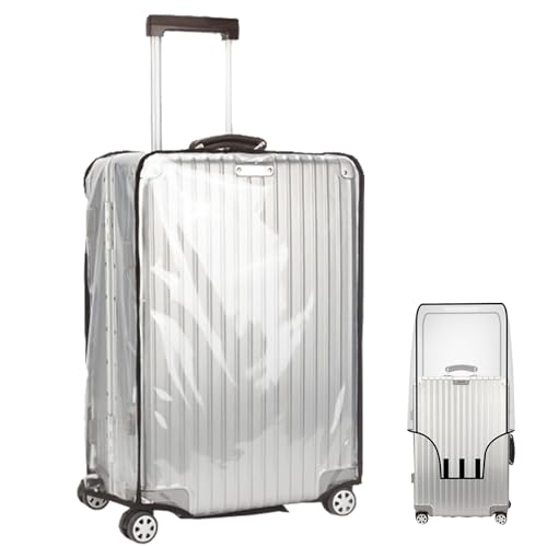 Clear PVC Suitcase Cover Protectors, 24/28 Inch Suitcase Covers For Luggage, Waterproof Dustproof Transparent Luggage Protector, Travel Suitcase Covers for Wheeled Suitcases (28inch)