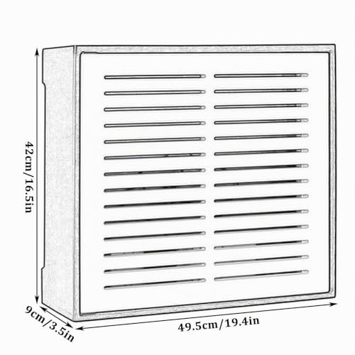 Scatola di archiviazione WiFi a parete, organizer in legno per router e prolunga, mensola galleggiante decorativa con porta singola per soggiorno