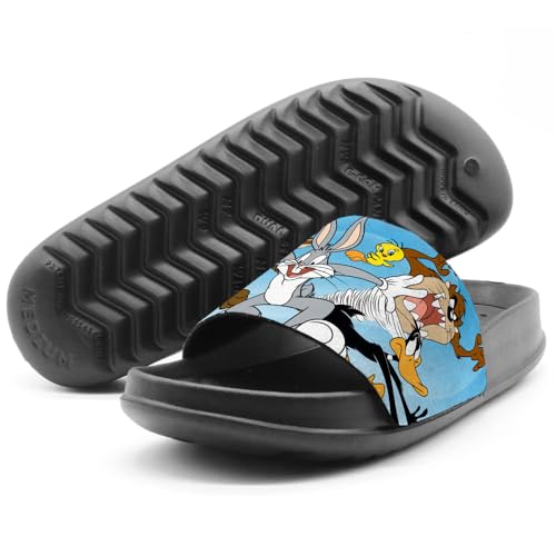 Popfunk Looney Tunes Group Circle Unisex Adult Slides Adjustable Flip Flop Sandals Officially Licensed Hypd Slydr Switch™4