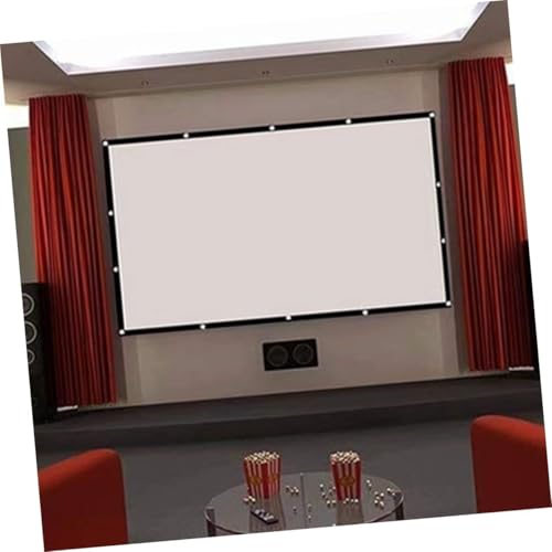 Pantalla para proyector 100 pulgadas blanca antiarrugas miniatura 4