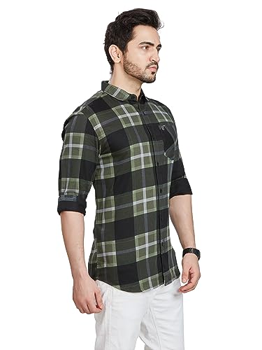Image of BE ACTIVE Cotton Casual Checks Shirts for Men|| Casual Shirts for Men|| Mens Casual Shirts Full Sleeve