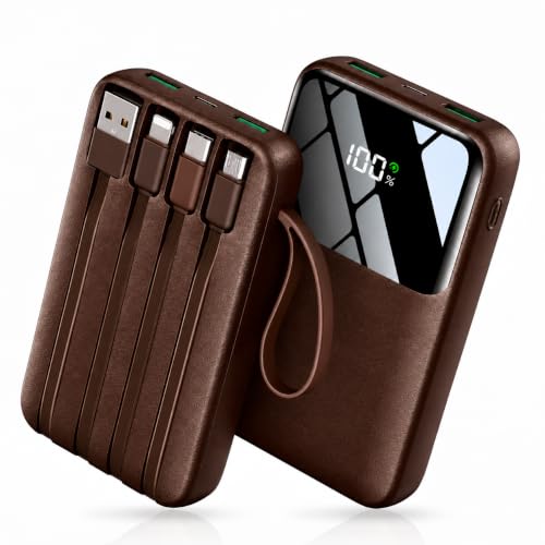 HELLEE Power Bank, 15000mAh Portable Charger Dark Brown