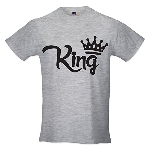 T Shirt Uomo Idea Regalo Royal King con Corona