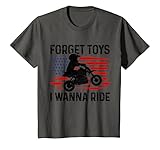 Kids Forget Toys I Wanna Ride Motocross Dirt Bike Boys MX Racing T-Shirt