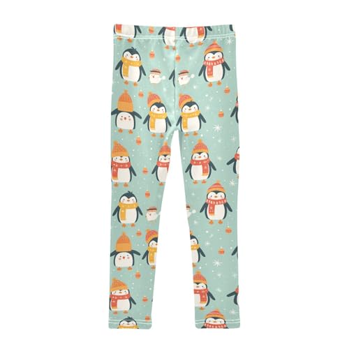 KLL Christmas Pattern Cute Penguins Toddler Girl Leggings Soft High Waisted Sweatpants Gym2