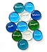 The Mermaid's Message, Frosted Inspirational Sea Glass Stones, Assorted, Twelve Empowering Words in Beach Colors, by Lifeforce Glass.