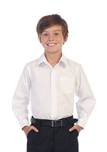 Image of Gioberti Boys Long Sleeve Solid Dress Shirt