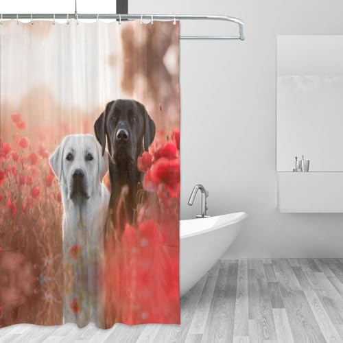 Rideau de douche imperméable labrador blanc 183x183 cm pour la maison et l'hôtel - 3