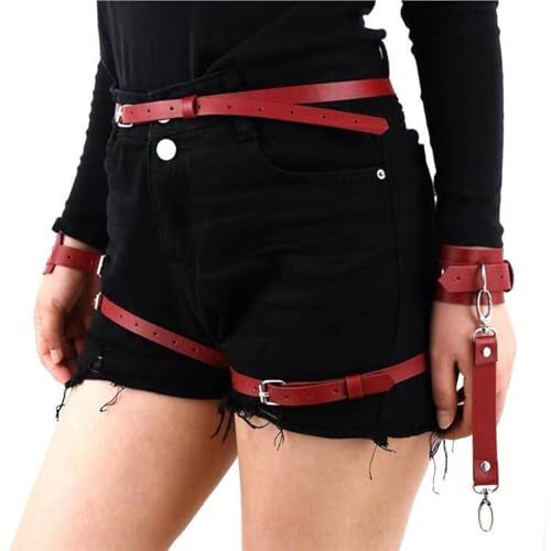 Punk Body Chain Leather Belt For Women Goth BDSM Lingerie Bondage Harness Belt Rave Fashion Accessories4