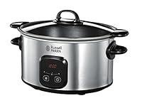 Russell Hobbs Pentola Cottura lenta Digitale, 6 L, Pentola Antiaderente rimovibile inclusa, Lavastoviglie ok, 200 W Acciaio Inox, Slowcooker 22750-56