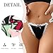 Meshal Sexy Underwear for Women Glitter Straps Lace Texture Super-Soft Comfortable Fashionable Colors 4Pack S