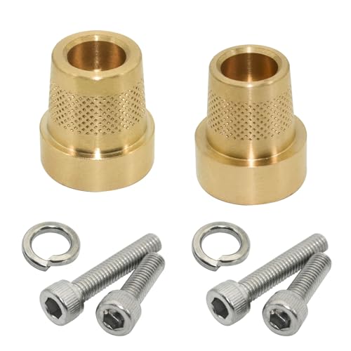 Zeiboat 2Sets 586 Tall Brass Post Adapter with Screws and Gaskets, M6 Thread