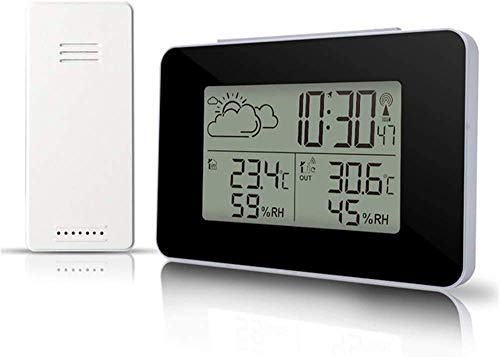 Multifunktionales Innen- und Außenthermometer, digitales Hygrometer, Heimwetterstation, elektronischer Wecker, drahtlose Übertragung von