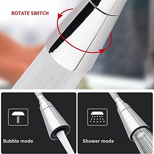 Image of 360 Degree ABS Plastic Tap Aerator Saving Sprayer Head Water Swivel Faucet Extender Rotatable Bubbler 2 Modes for Bathroom Kitchen (Short)