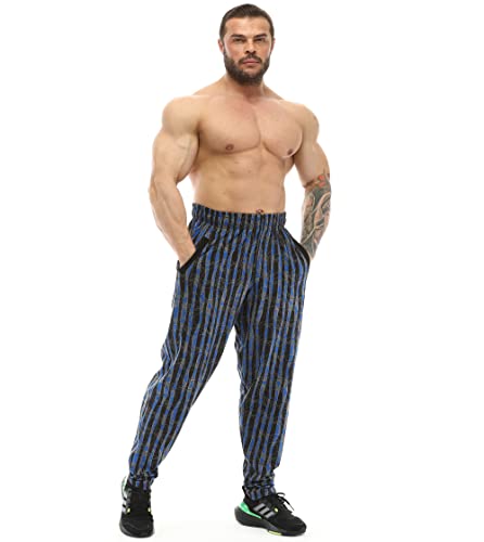 Men's Baggy Sweatpants with Pockets, Bodybuilding Active Wear Comfort Design Muscle Pants4