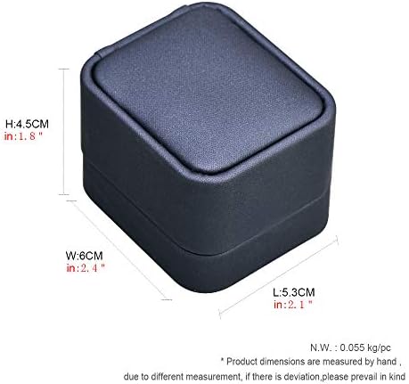Oirlv PU Leather Ring Box Elegant Ring Gift Boxes Classic Engagement Ring Box for Proposal Wedding Ceremony Birthday Anniversary (Ring Box)