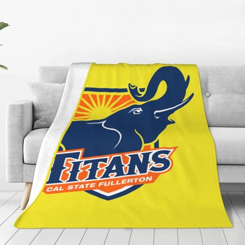 Cal State Fullerton Titans Ultra-Soft Micro Fleece Blanket Multi-Size Flannel Blanket