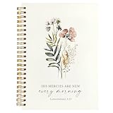 BearCake small Christian Notebook,Christian Notebook for Women,Christian floral Notebooks,morning journal,His Mercies are New Every Morning,Bible journaling Notebook 5.5x8.3