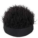 YEKEYI Novelty Hair Visor Cap Adjustable Baseball Hat Wig Spiked Hairs Unisex Cycling Bike Bicycle Cap Fake Hair Wig Visor