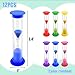 Shindel 2 Minute Sand Timer, 12PCS Hourglass Timers for Kids Brushing Teeth, Teachers Classroom Timer, Children Game Play