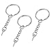 BronaGrand 50pcs 25mm Split Key Ring with Extend Chain and 12mm Screw Eye Pin for Craft Charm Making