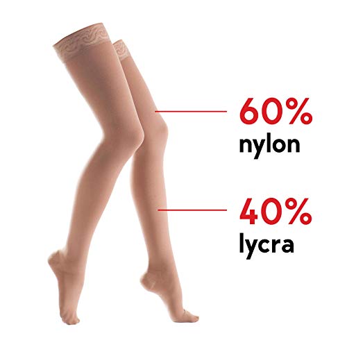 Lauma Medical, 23-32 mmHg Medical Compression Stockings Class 2 with Lacy-striped, Varicose Veins, Often Swelling in Legs - Image 2